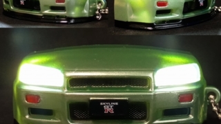 ガチャガチャ　ガシャポン　R34 GT-R　ヘッドライトコレクション